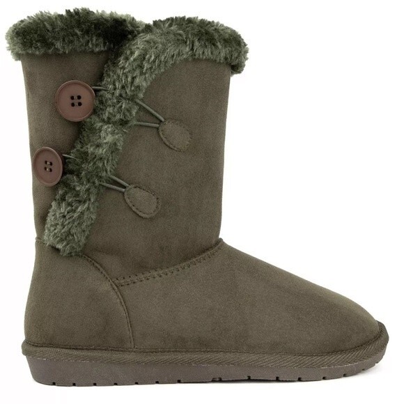 SUGAR Women's Marty Cozy Regular Calf Winter Boots army green W/fur 9M - Picture 6 of 12